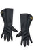 Black Vinyl Zorro Gauntlet Costume Gloves for Adults