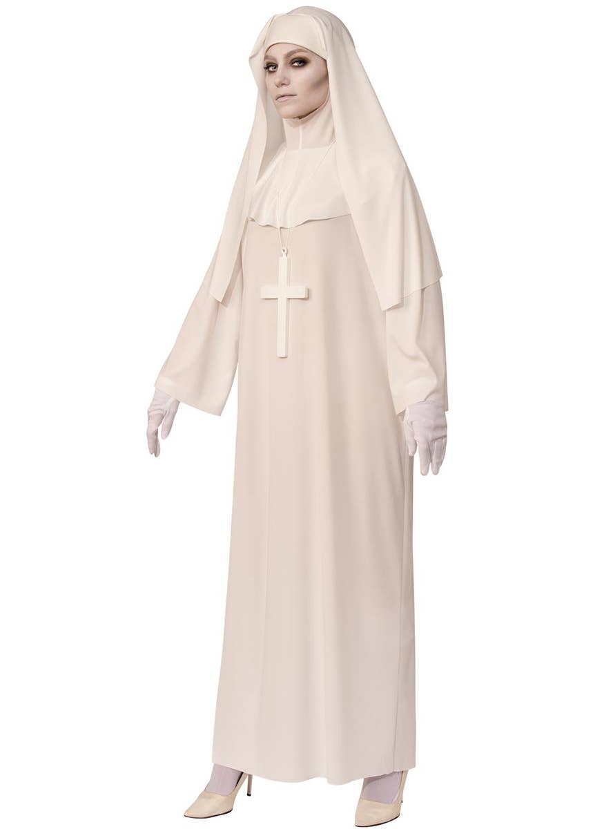 Women's White Haunted Nun Halloween Costume