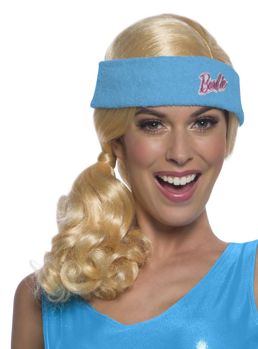 Women's Exercise Barbie Costume - Close Up Image 2