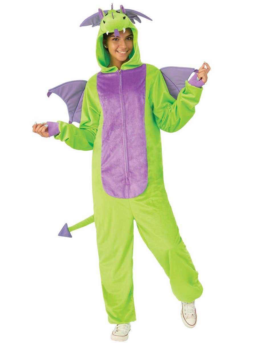 Image of Mythic Green Dragon Onesie Women's Dress Up Costume