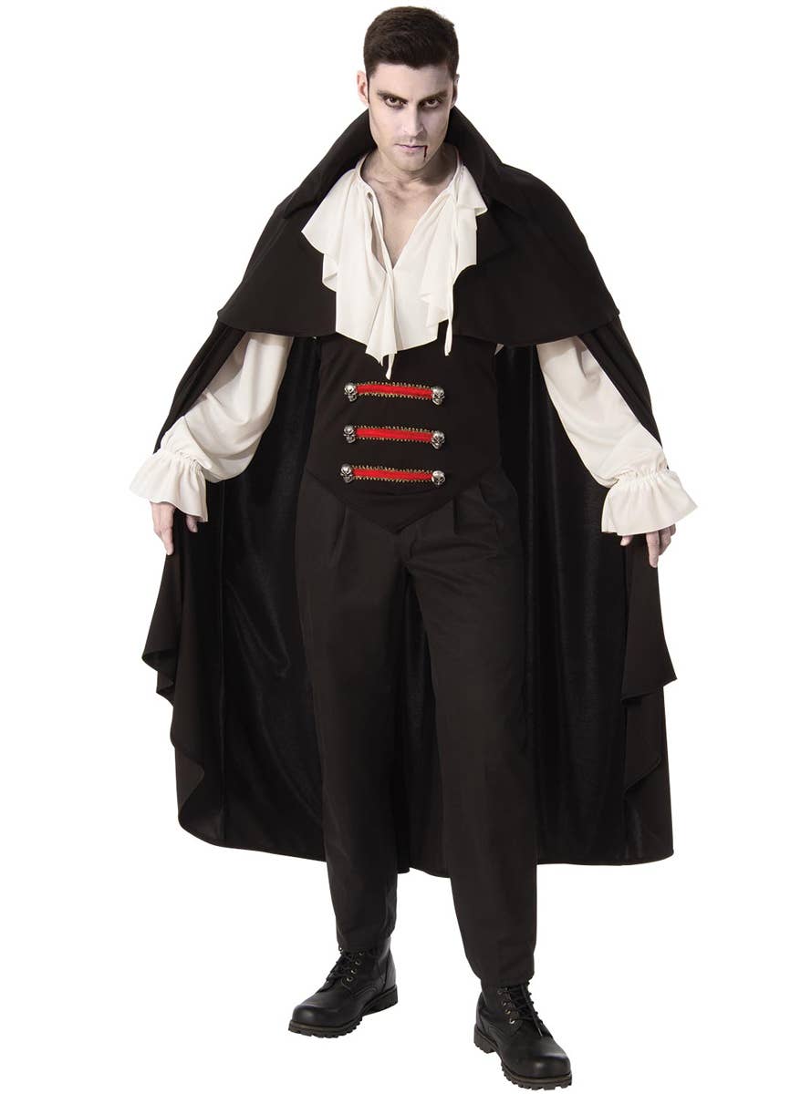 Classic Black Victorian Vampire Halloween Costume for Men