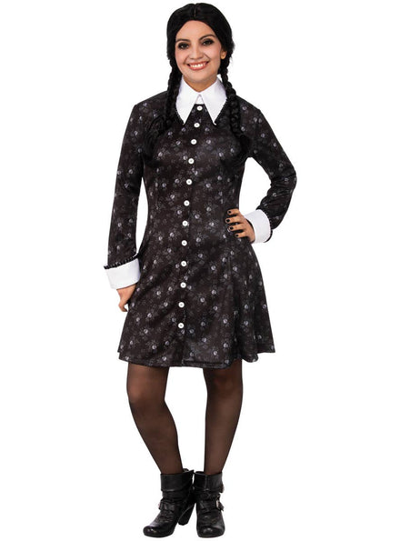 Image of Womens Halloween Costume, Wednesday Addams Women's Halloween Costume