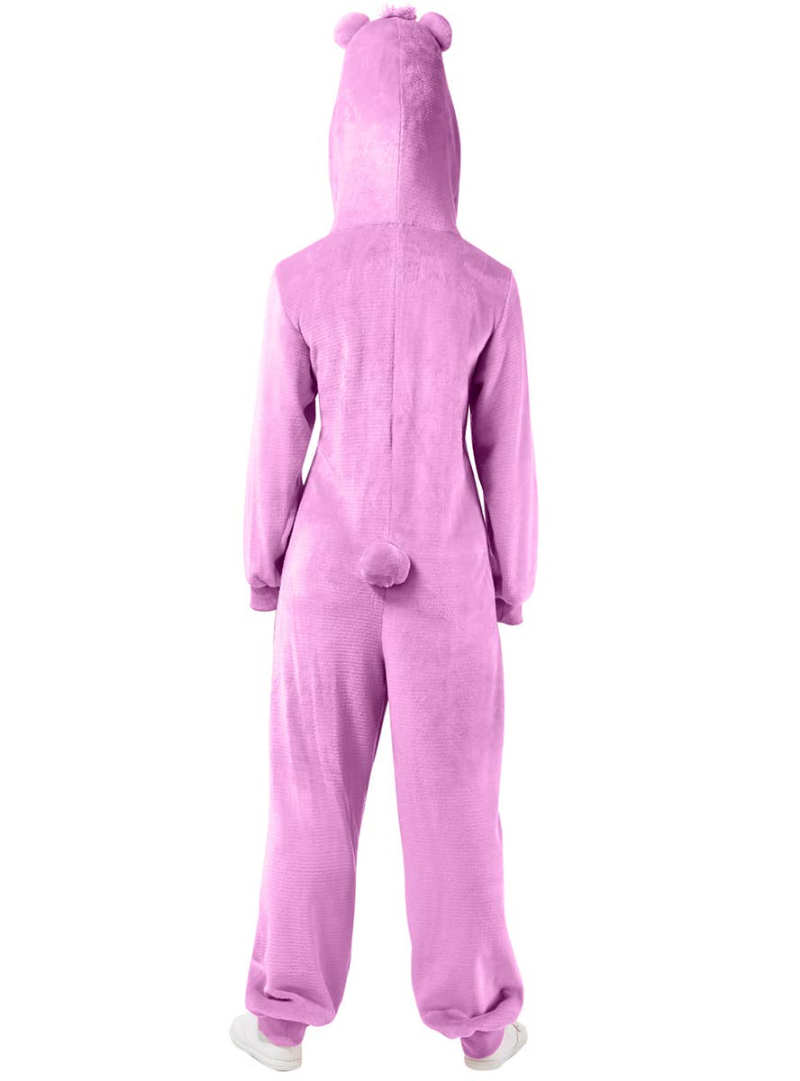 Image of Care Bears Adult's Pink Cheer Bear Costume - Back View