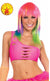 Neon Pink Rave 80's Cut Out One Shoulder Costume Top