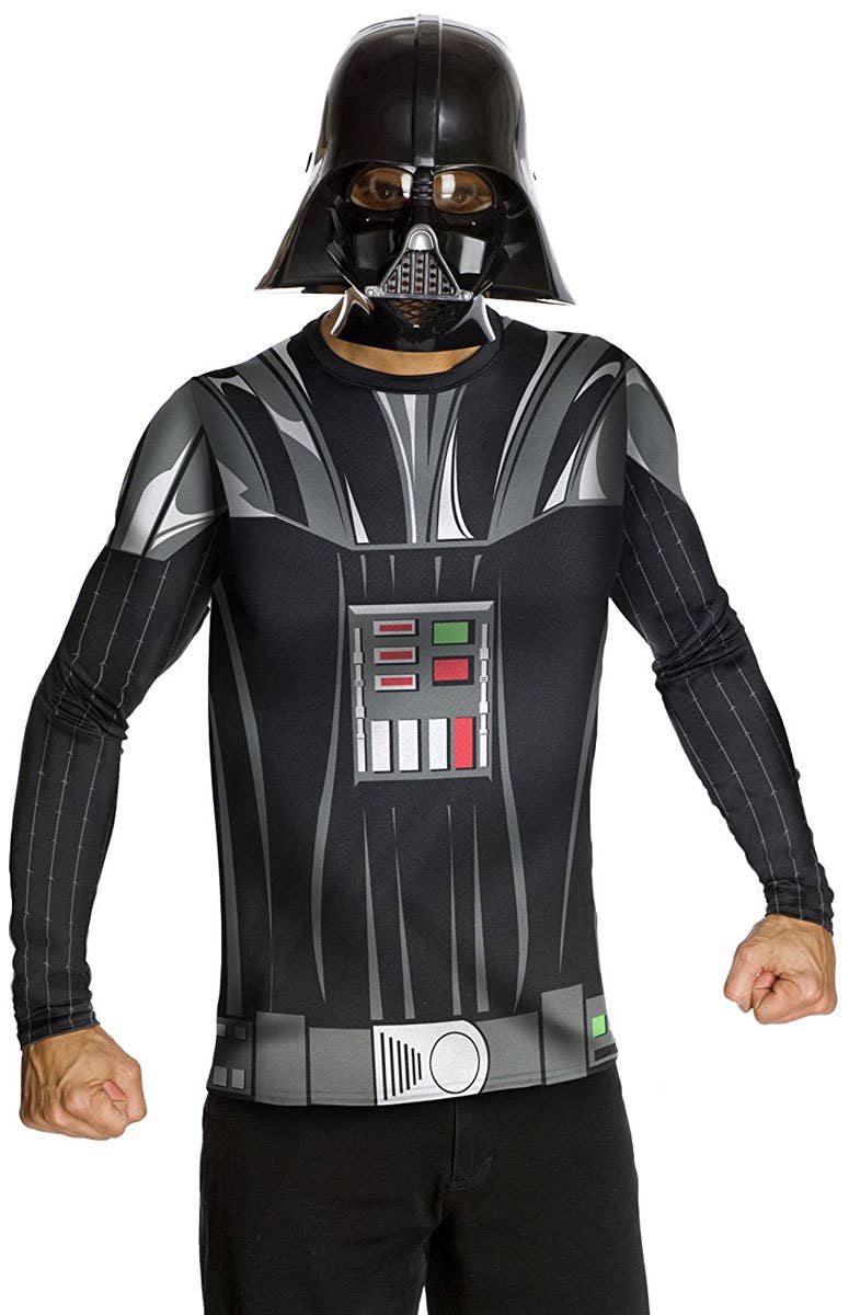 Darth Vader Costume Shirt and Mask Set For Men