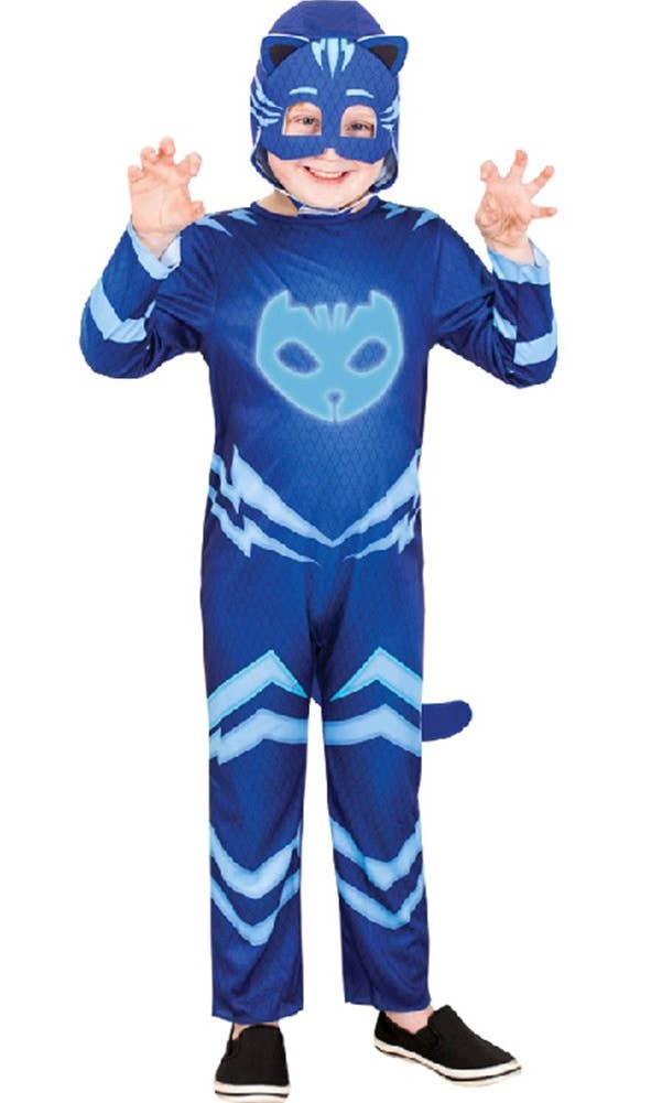 Kid's Blue Catboy PJ Masks Glow In The Dark Fancy Dress Costume