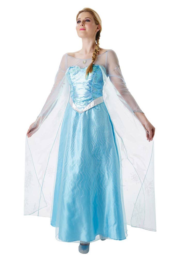 Womens Froxen Disney Princess Elsa Costume for Adults - Main Image