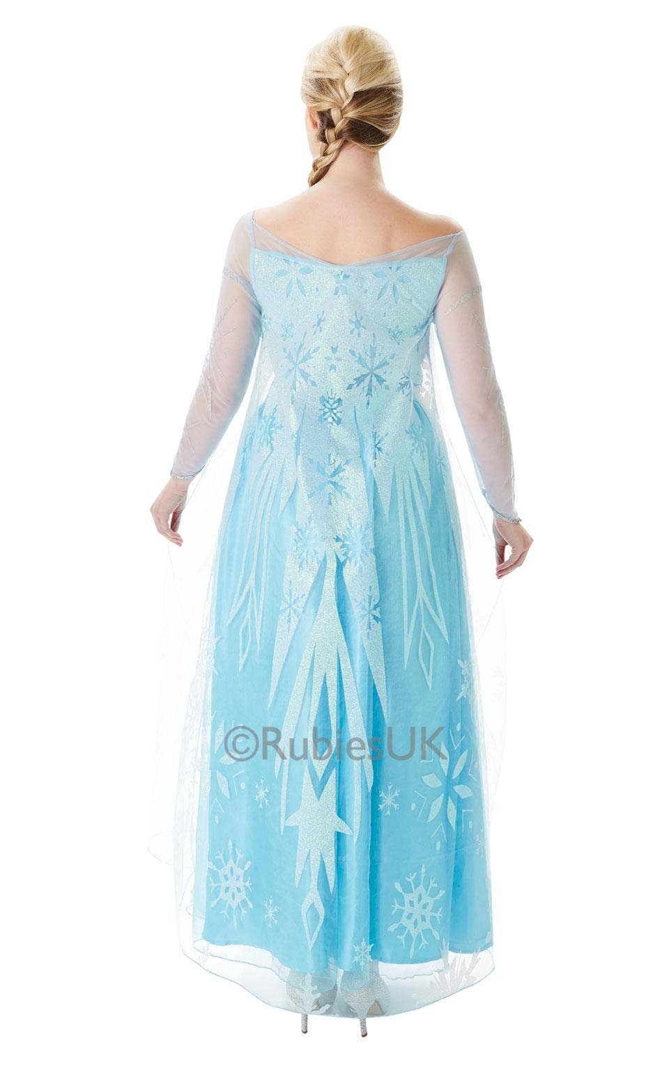 Womens Froxen Disney Princess Elsa Costume for Adults - Back Image