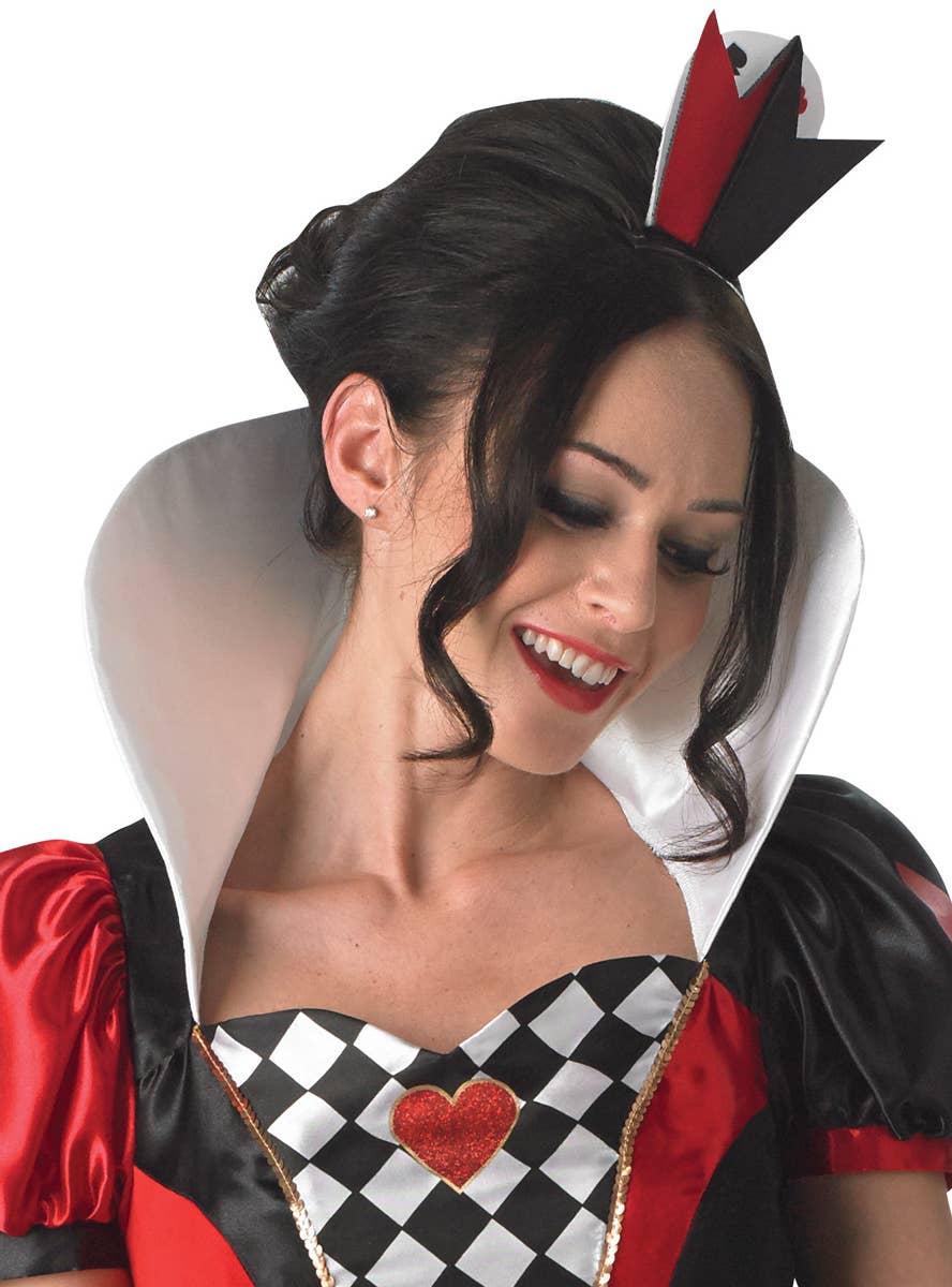 Red Queen of Hearts Womens Disney Costume - Close Up Image 2