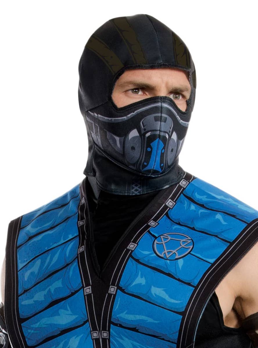 Sub Zero Men's Mortal Kombat Gaming Character Costume - Close Image