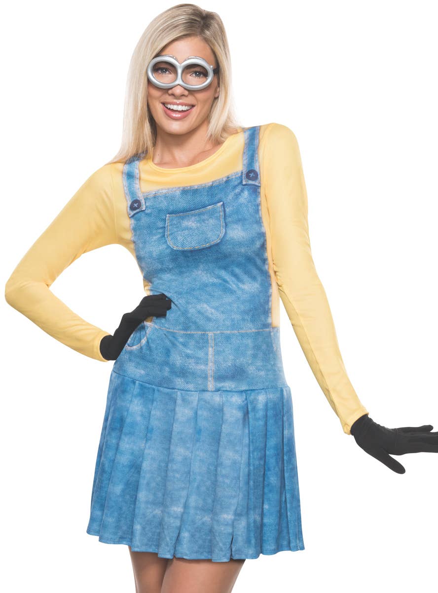 Women's Sexy Minion Movie Fancy Dress Costume Close Image