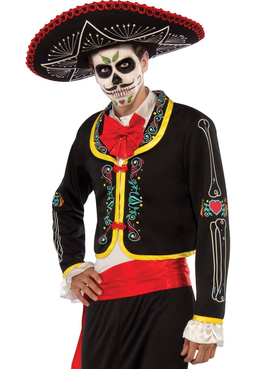 Mexican Men's Day of the Dead Senor Halloween Costume - Alternative Image