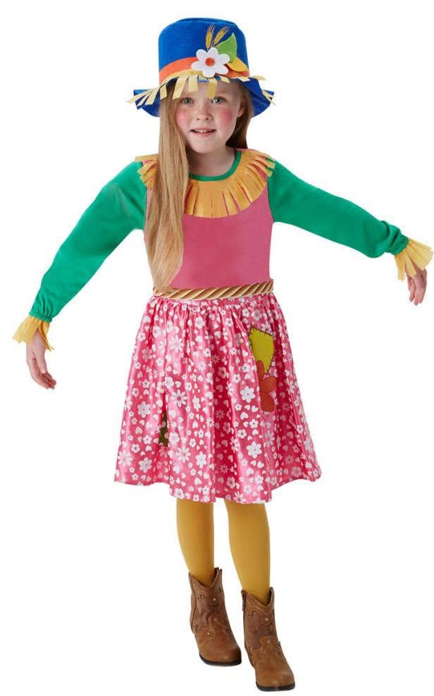 Girls Cute Scarecrow Fancy Dress Book Week Costume