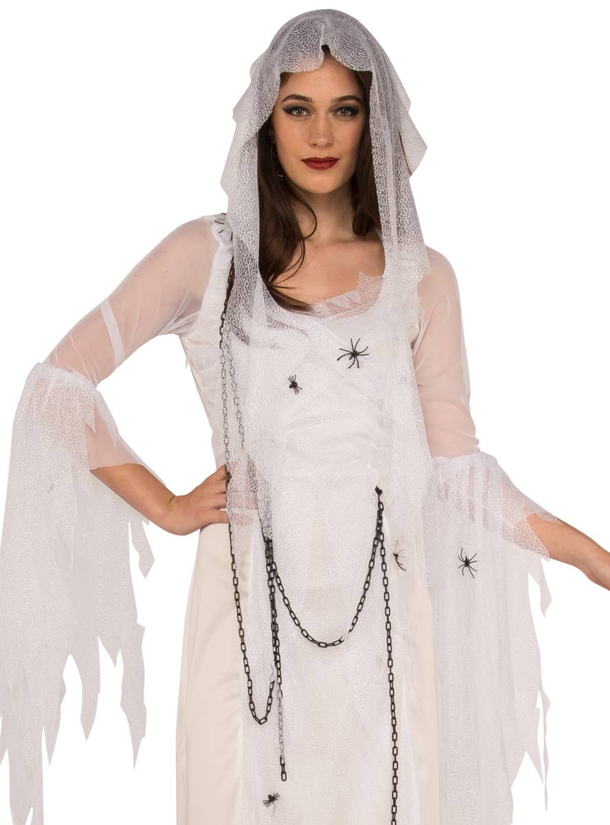 White Ghost Costume for Women - Close Image
