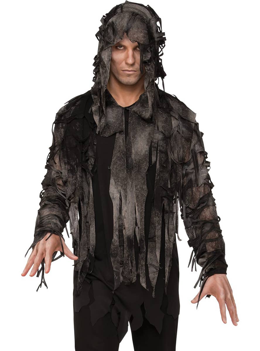 Men's Black and Grey Ghoul Costume - Close Image