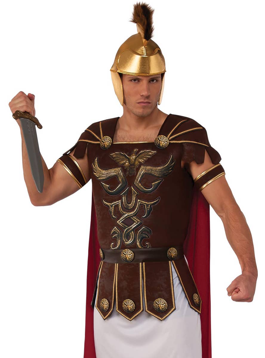 Ancient Roman Men's Mark Antony Fancy Dress Costume - Close Up Image