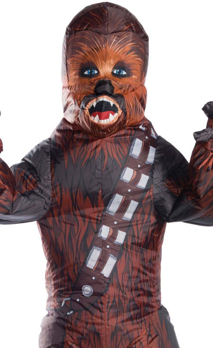 Adult Inflatable Chewbacca Star Wars Wookie Costume Close Image