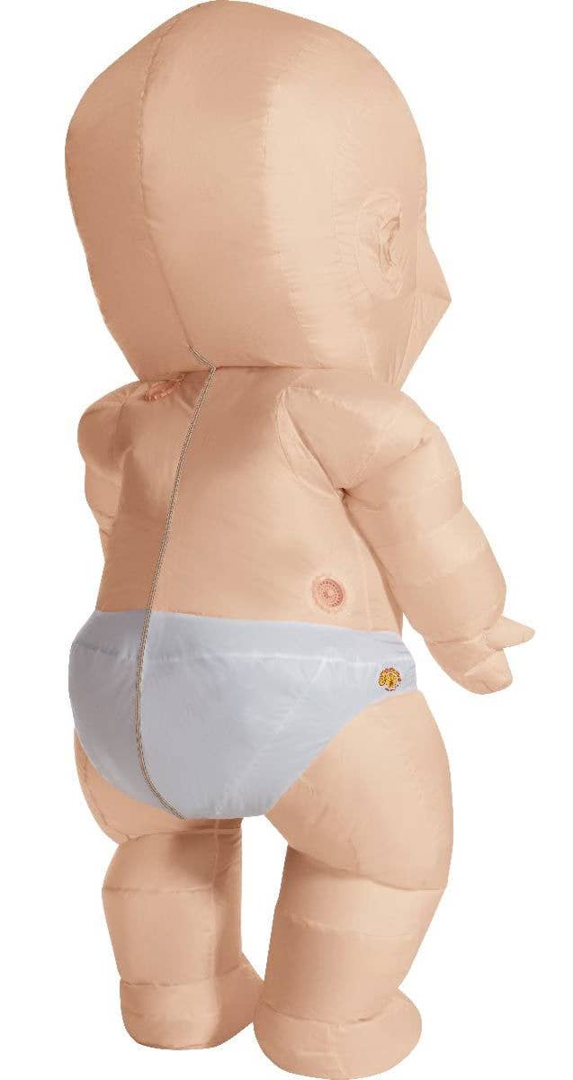 Adult's Giant Inflatable Boo Boo Baby Boy Novelty Costume -  Back Image