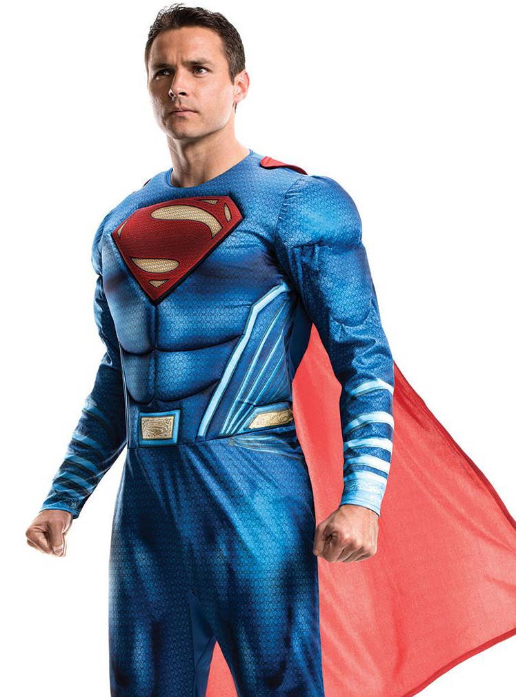 Superman Justice League Men's DC Comics Movie Superhero Costume Close Image