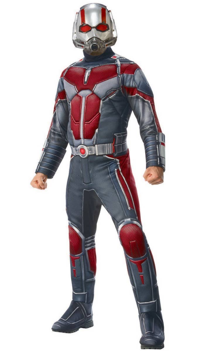 Men's Red And Grey Ant-Man Marvel Superhero Fancy Dress Costume Main Image
