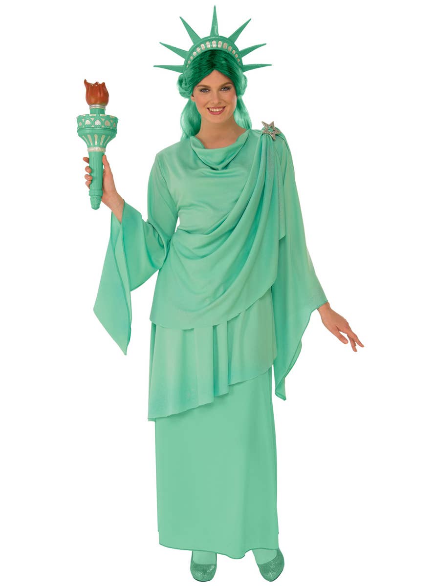 Women's American Statue of Liberty Fancy Dress Costume