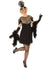 Women's Flashy Black and Gold 20's Flapper Costume
