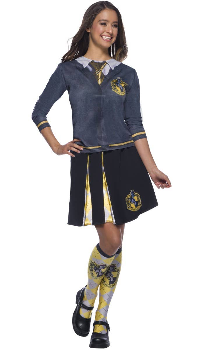 Women's Printed Hufflepuff Harry Potter Costume Shirt Main Image