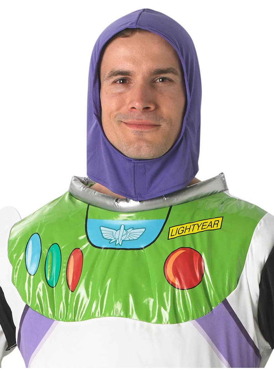 Adult's Toy Story Buzz Light Year Fancy Dress Costume Close View