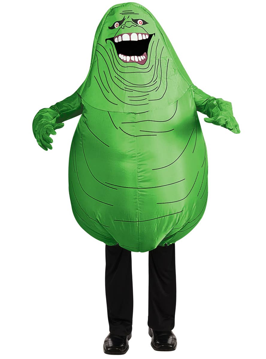 Inflatable Green Slimer Men's Ghostbusters Costume - Main Image