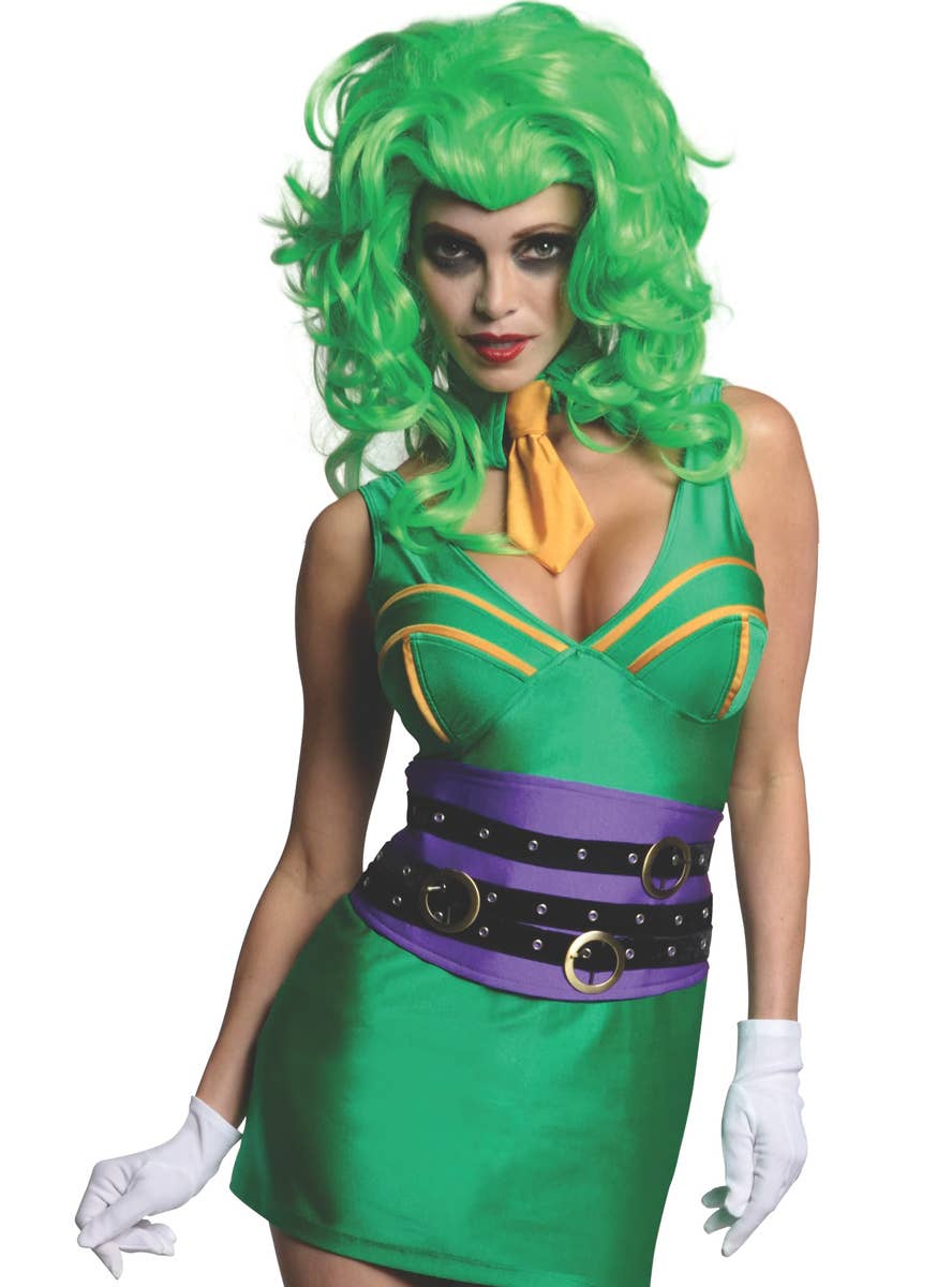 Women's DC Comics Joker Super Villain Costume Close Image