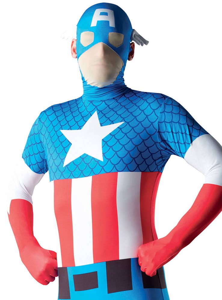 Captain America Second Skin Men's Superhero Morphsuit Costume Zoom Image