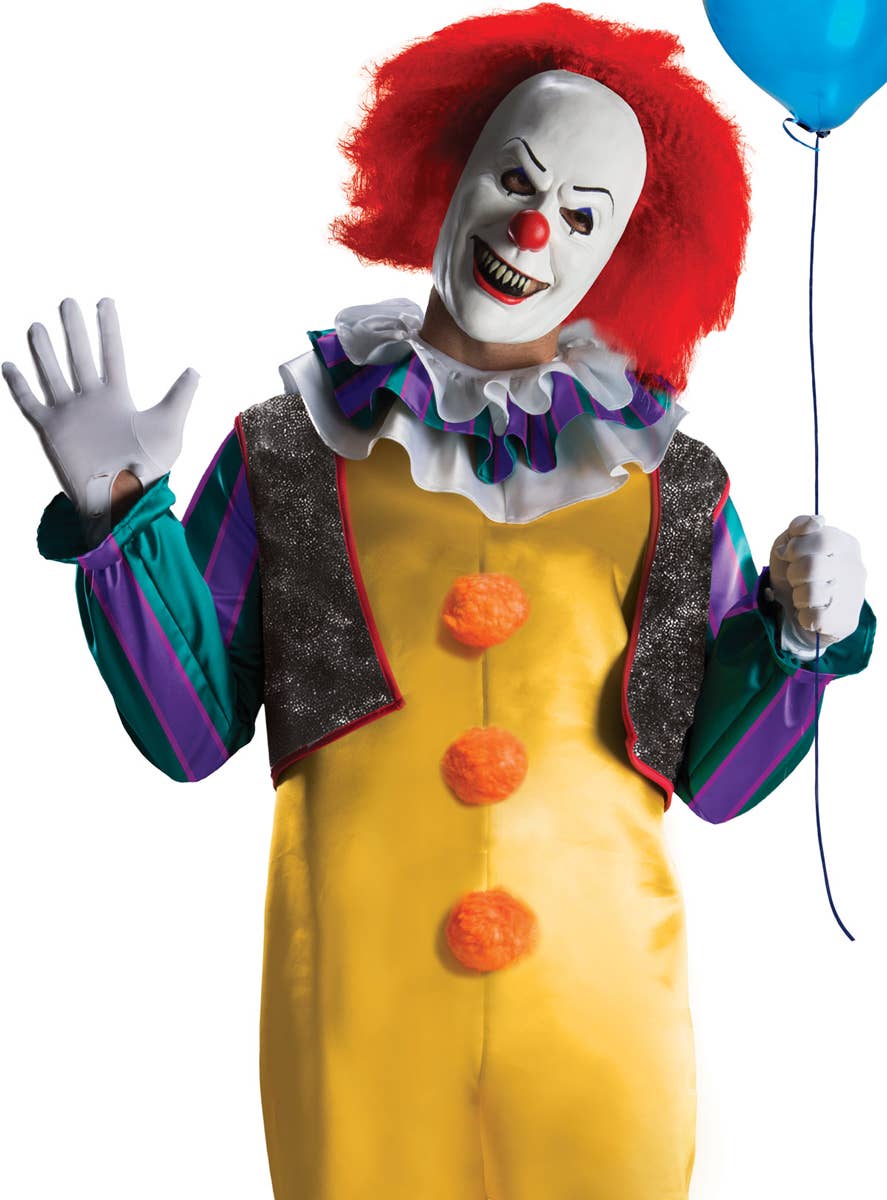 Men's Licensed Classic Pennywise IT Halloween Costume Close Image