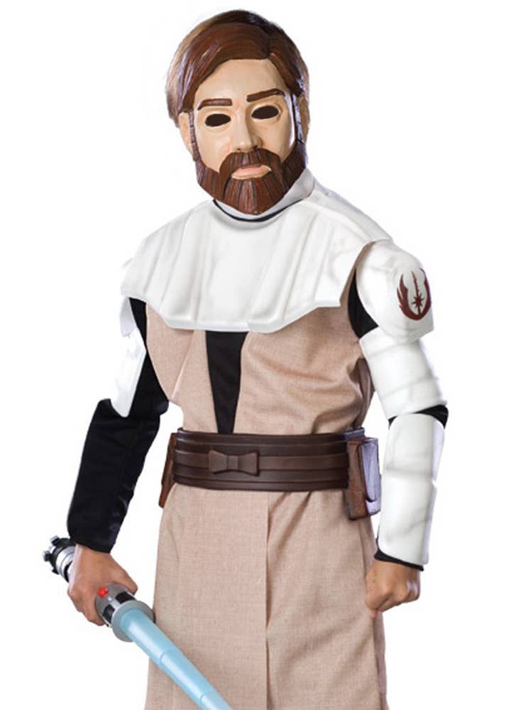 Obi Wan Boy's Star Wars Jedi Movie Character Costume Close View