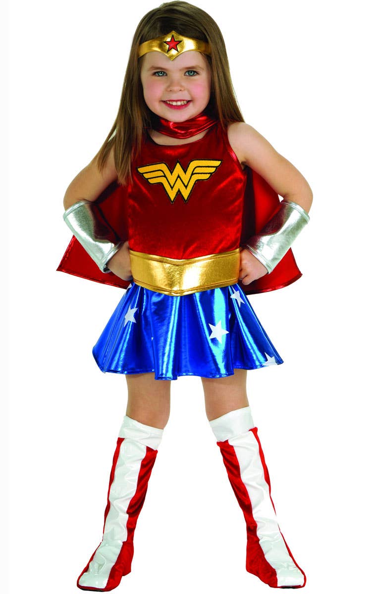 Wonder Woman Girls Toddler Fancy Dress Costume - Main Image