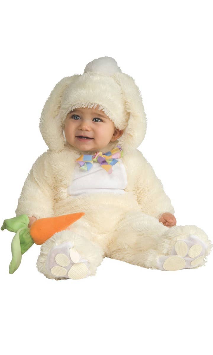 Cute Plush White Baby Easter Bunny Infant Costume Main Image