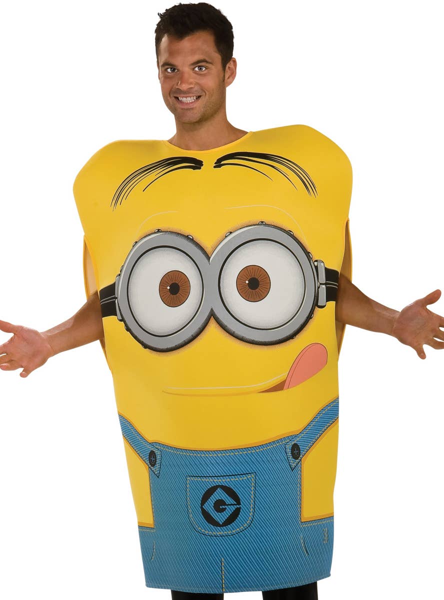 Novelty Despicable Me Dave Minion Costume for Adults - Close Up Image