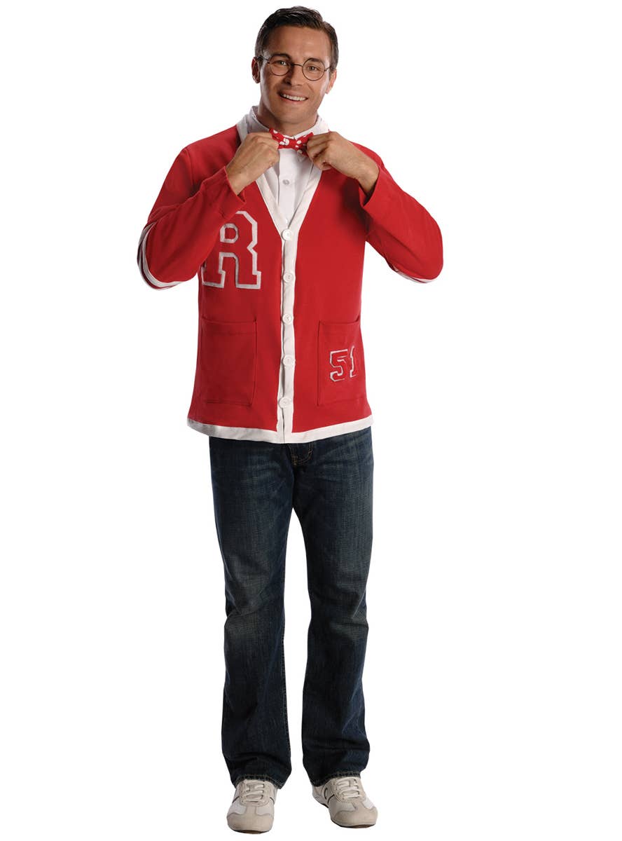 Red 50's Ned Letterman Jacket Costume for Men