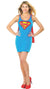 Women's Sexy Blue Slim Fit Tank Supergirl Superhero Costume Dress Main Image