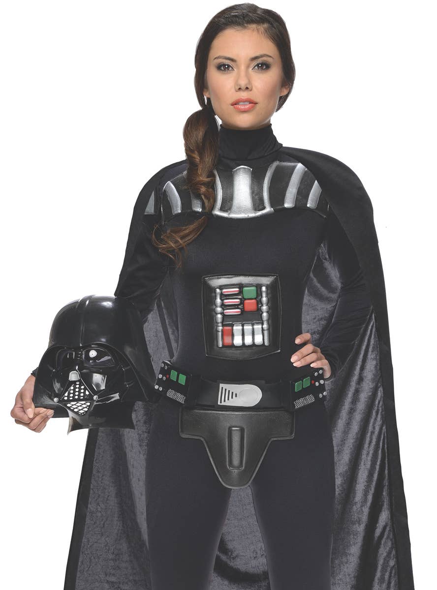 Star Wars Women's Sexy Darth Vader Costume With Mask and Cape Close Image