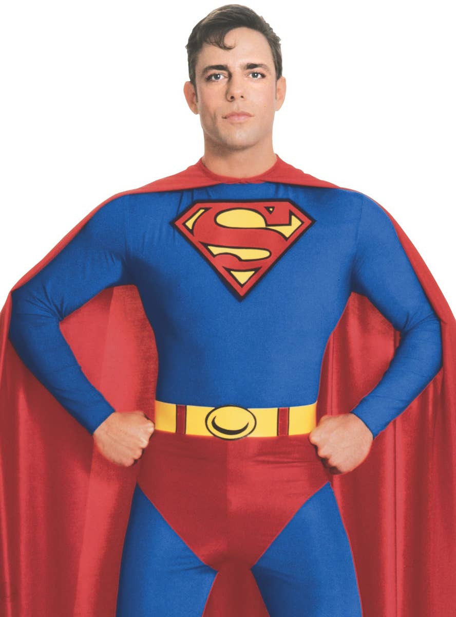 Men's Classic Officially Licensed Superman Fancy Dress Costume Close Image