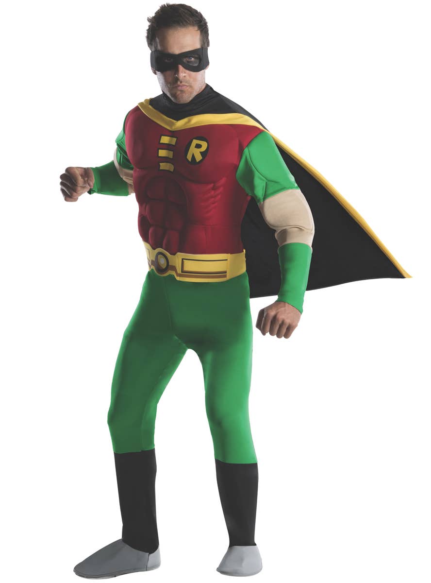 Mens Robin Batman Brave and the Bold Muscle Chest Adults Costume Main Image