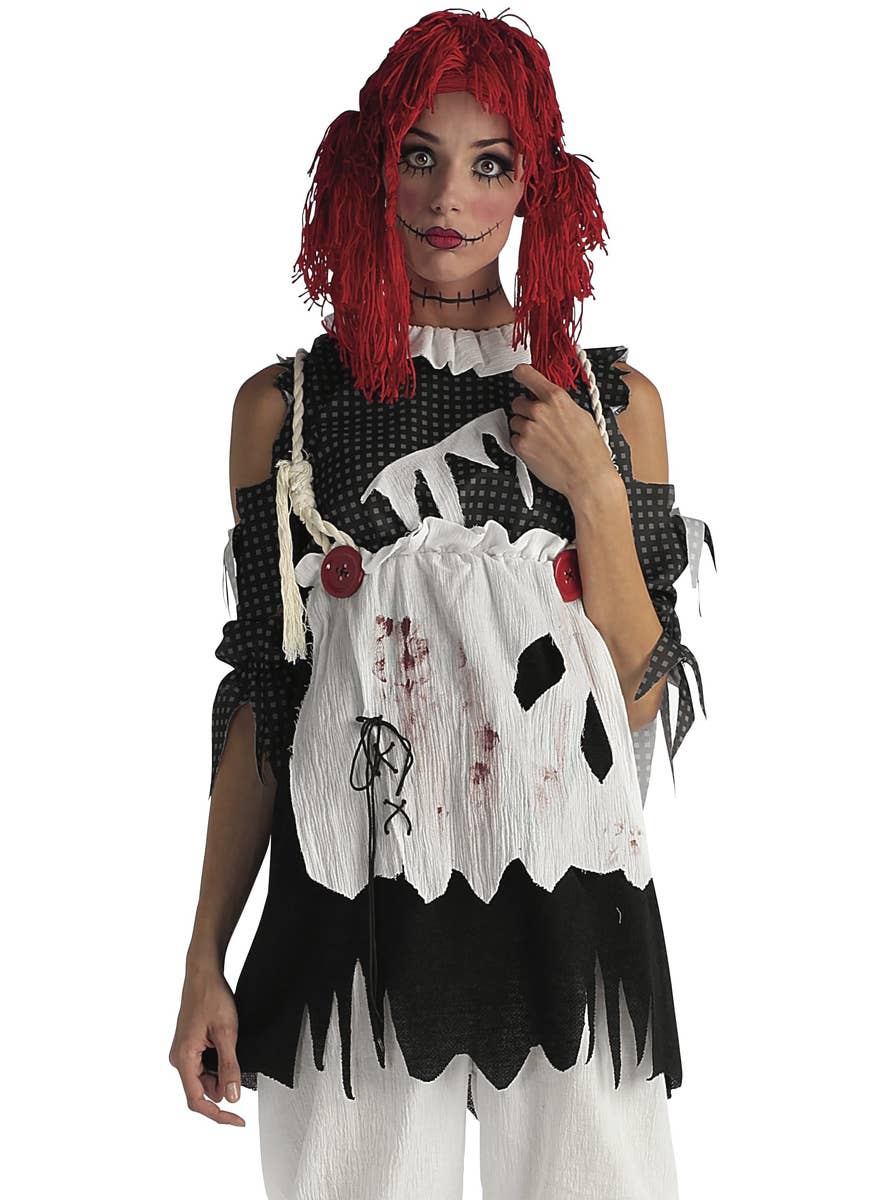 Womens Halloween Rag Doll Fancy Dress Costume - Closeain Image