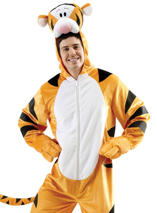 Tigger Winnie The Pooh Character Fancy Dress Onesie Costume - Close Image