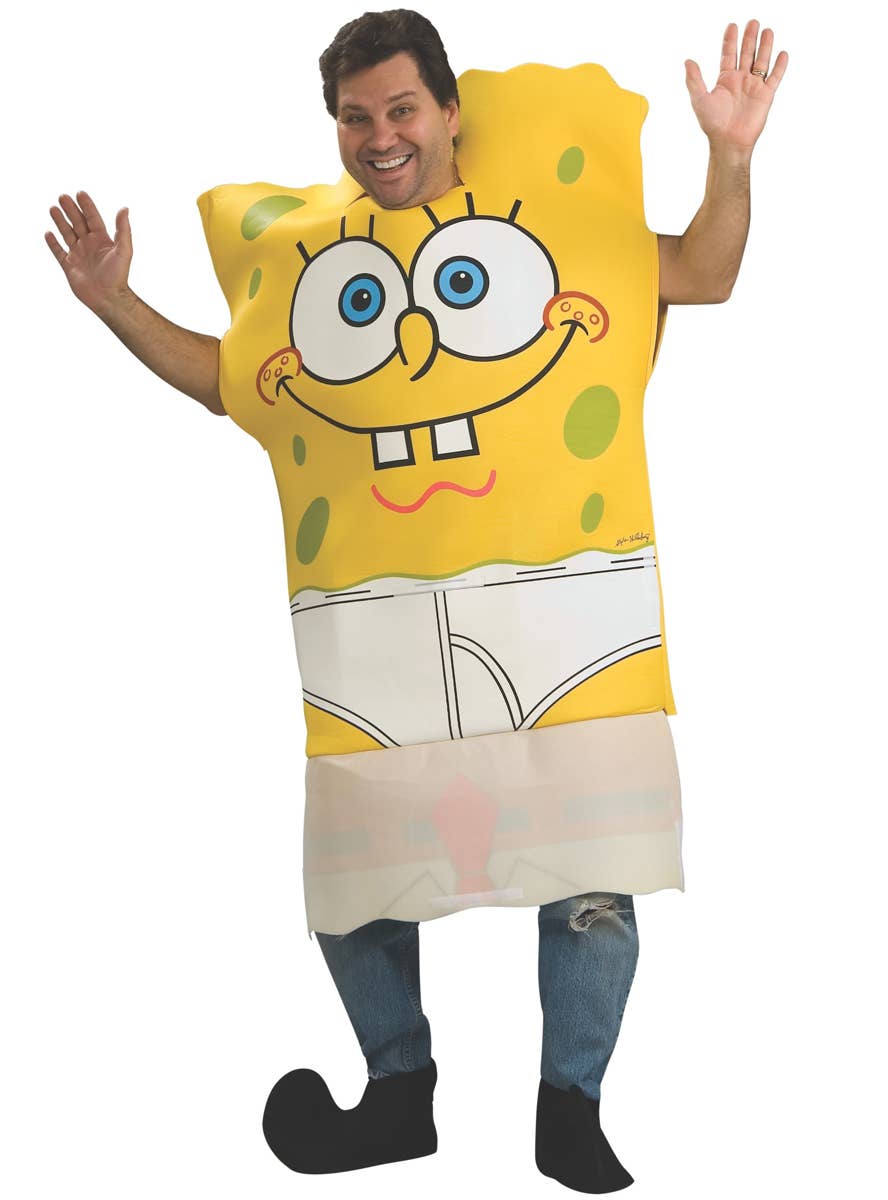 Men's Funny Spongebob Squarepants Fancy Dress Costume Main Image