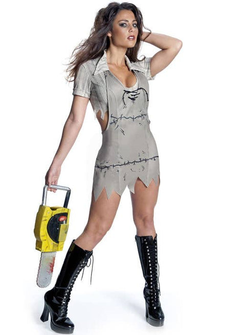 Women's Sexy Leatherface Texas Chainsaw Massacre Halloween Costume - Main Image