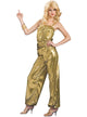 Women's Metallic Gold 70's Disco Diva Costume Main Image