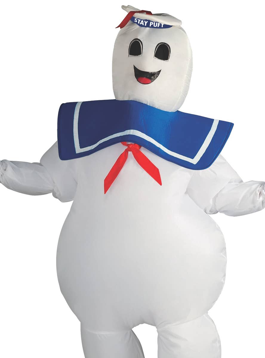 Adult's Inflatable White Ghostbusters Marshmallow Man Costume - Close Image