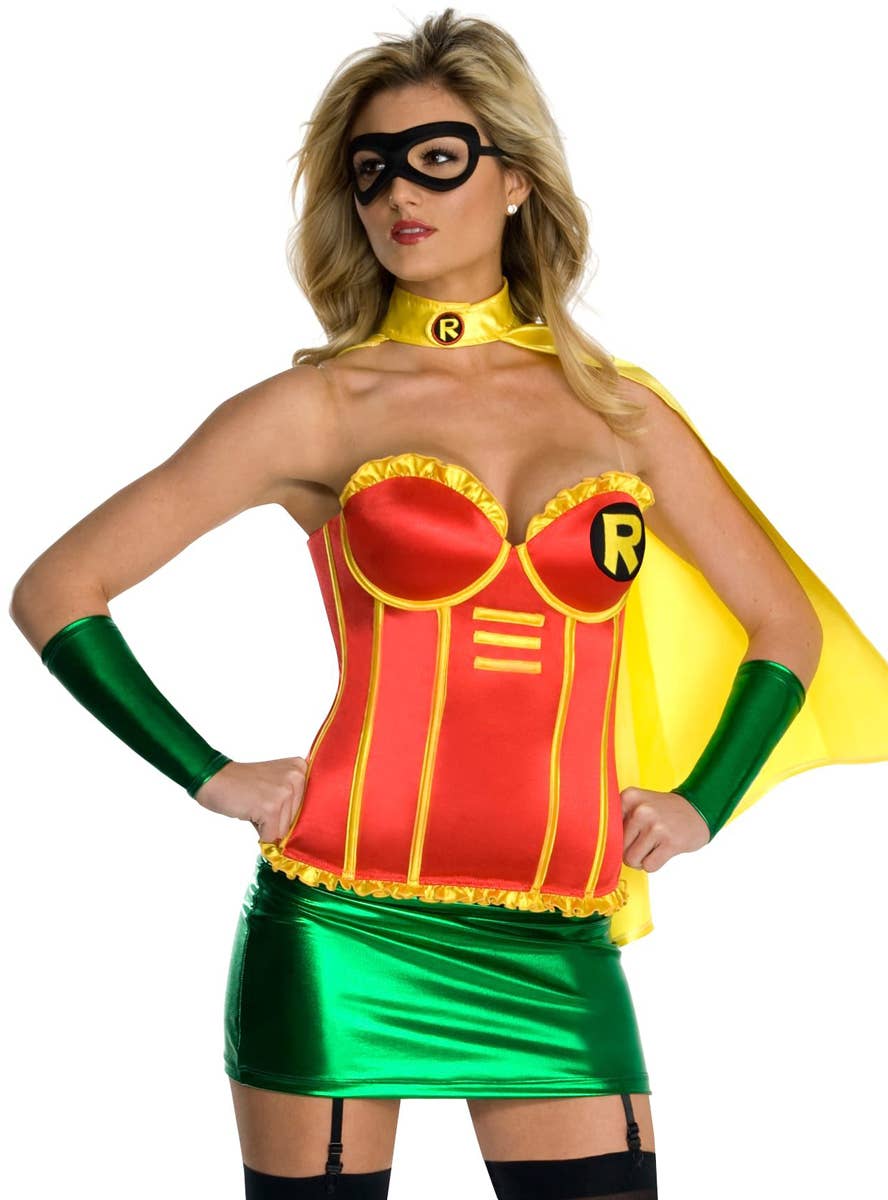 Sexy Strapless Robin Costume Corset and Skirt Womens Robin Costume