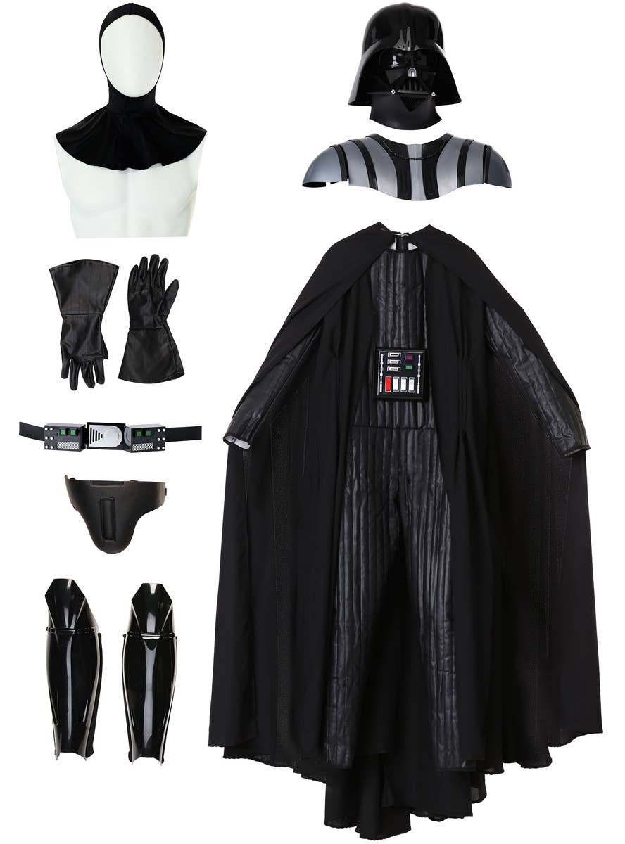 Movie Quality Men's Darth Vader Deluxe Costume - Inclusions View