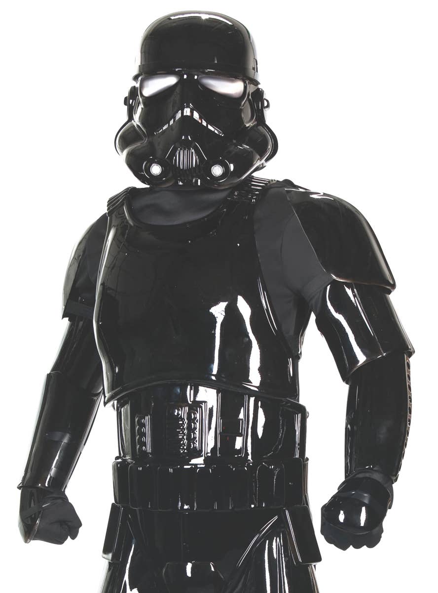 Black Shadow Trooper Men's Supreme Edition Star Wars Stormtrooper Costume - Close Image 1